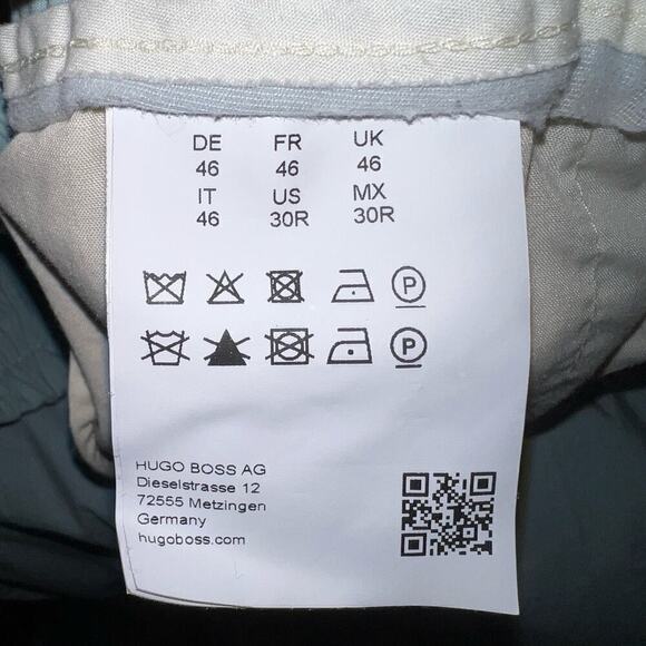 BOSS Hugo Boss Cotton/Spandex Athleisure Pants, Size 30R Dusty Teal - Picture 10 of 14